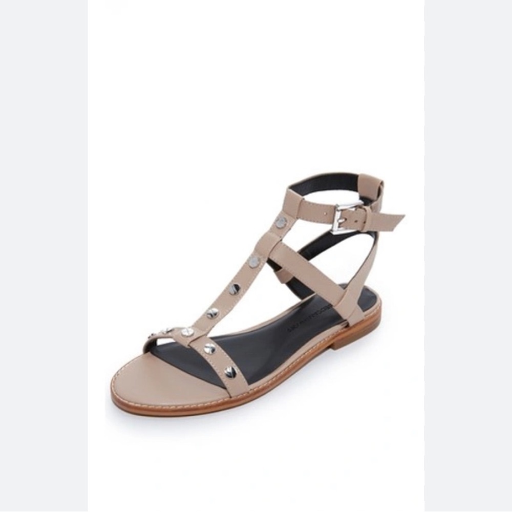Rebecca Minkoff Sandy Studded Leather Gladiator Sandals
